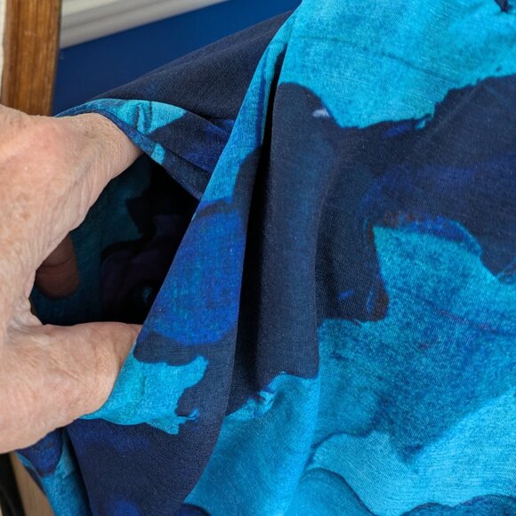 Simply Vera Vera Wang Shades of Blue Handkerchief Hem Dress - Picture 6 of 13